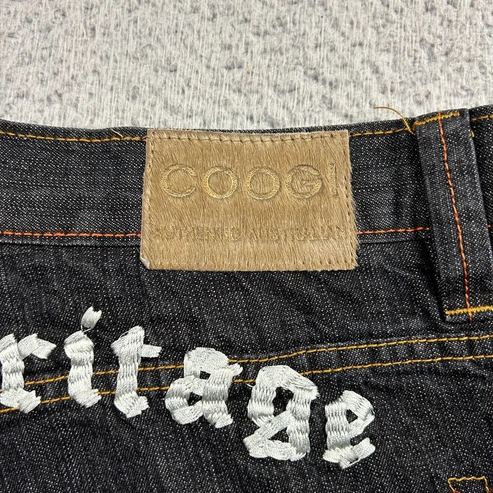 Coogie Heritage Jeans Mens 38x34 Baggy Patches Hip Hop Retro Y2K Street